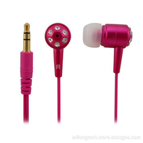Fashionable Earphones with Diamond